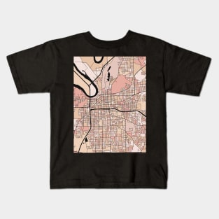 Montgomery Map Pattern in Soft Pink Pastels Kids T-Shirt